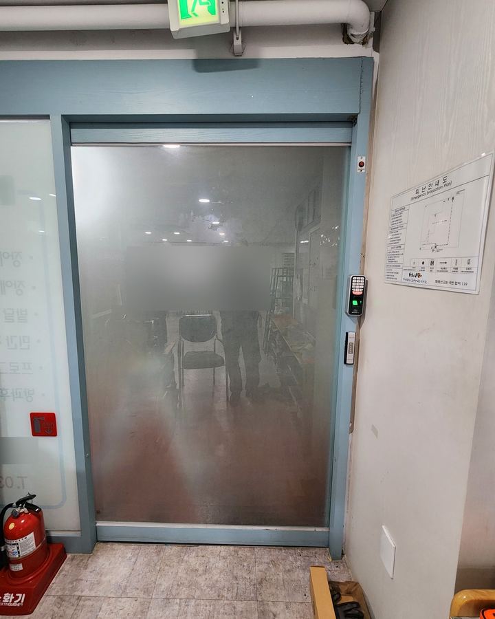 인천 신현동 자동문교체 현장 점검